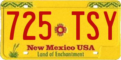 NM license plate 725TSY