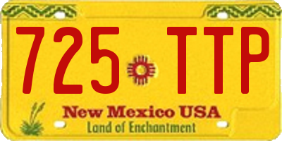 NM license plate 725TTP