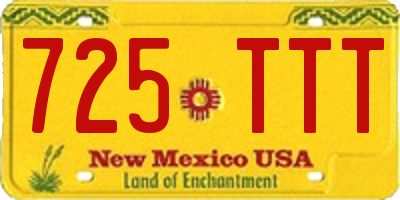 NM license plate 725TTT