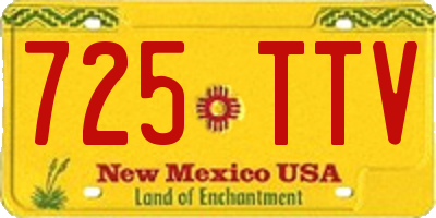 NM license plate 725TTV