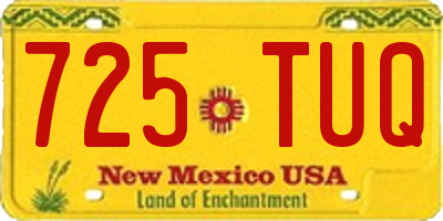 NM license plate 725TUQ