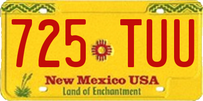 NM license plate 725TUU
