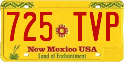 NM license plate 725TVP