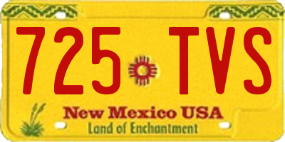 NM license plate 725TVS