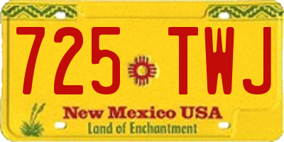 NM license plate 725TWJ