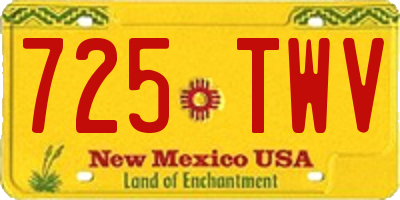 NM license plate 725TWV