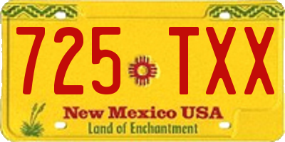 NM license plate 725TXX