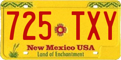 NM license plate 725TXY
