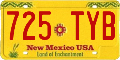 NM license plate 725TYB