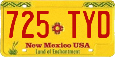 NM license plate 725TYD