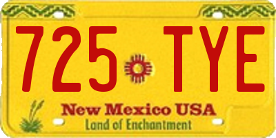 NM license plate 725TYE