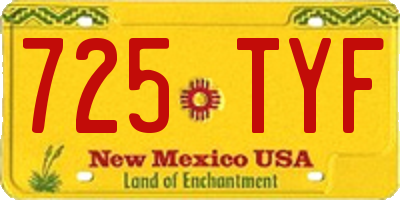 NM license plate 725TYF