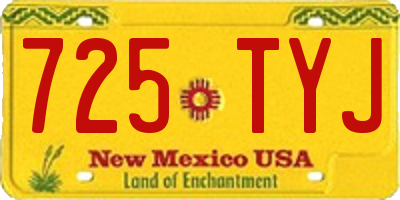 NM license plate 725TYJ