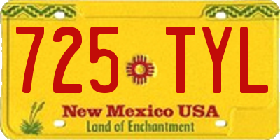 NM license plate 725TYL