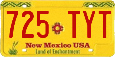 NM license plate 725TYT