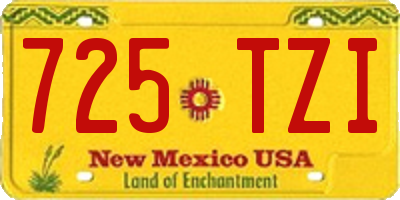 NM license plate 725TZI