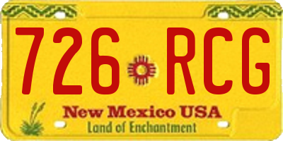 NM license plate 726RCG