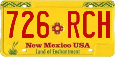 NM license plate 726RCH