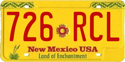NM license plate 726RCL
