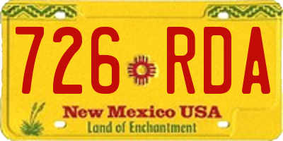NM license plate 726RDA