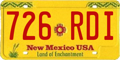 NM license plate 726RDI