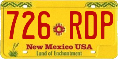 NM license plate 726RDP