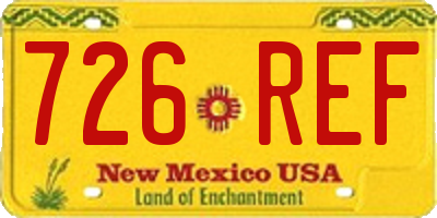 NM license plate 726REF