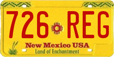NM license plate 726REG