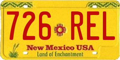 NM license plate 726REL