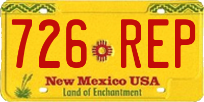 NM license plate 726REP