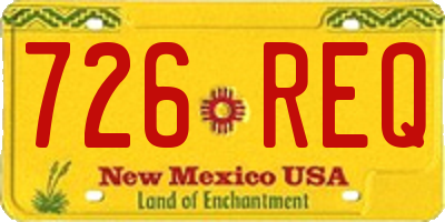 NM license plate 726REQ