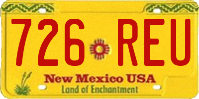 NM license plate 726REU