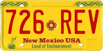 NM license plate 726REV