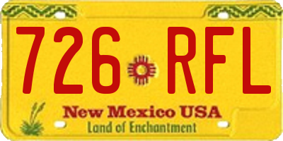NM license plate 726RFL