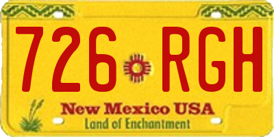 NM license plate 726RGH