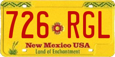 NM license plate 726RGL