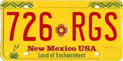 NM license plate 726RGS