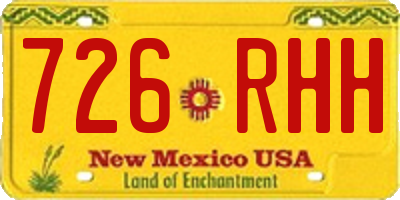 NM license plate 726RHH
