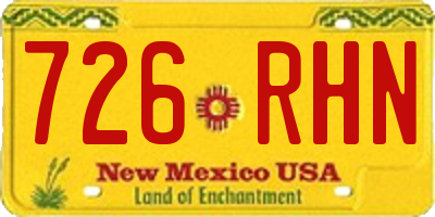 NM license plate 726RHN