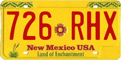 NM license plate 726RHX