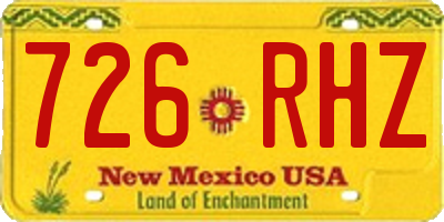 NM license plate 726RHZ