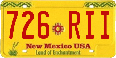 NM license plate 726RII