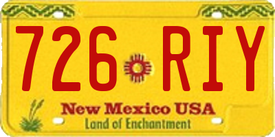 NM license plate 726RIY