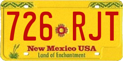 NM license plate 726RJT