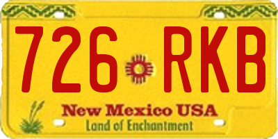NM license plate 726RKB