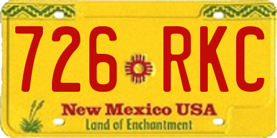 NM license plate 726RKC