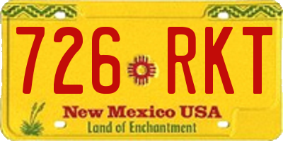 NM license plate 726RKT