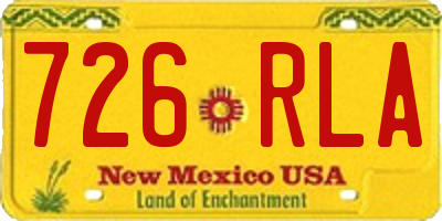 NM license plate 726RLA