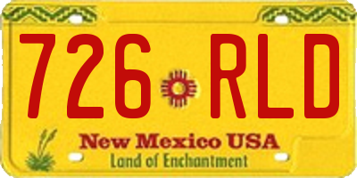 NM license plate 726RLD