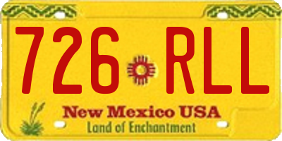 NM license plate 726RLL